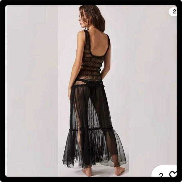 ❤️NWOT❤️Free People Smock About It Slip Size Med Black❤️ - Picture 3 of 6